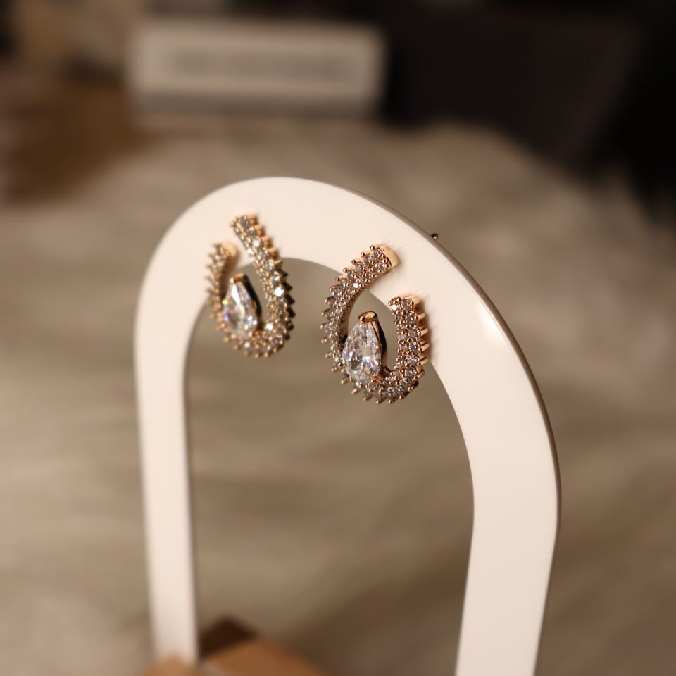 Hürrem Gold Küpe Beyaz
