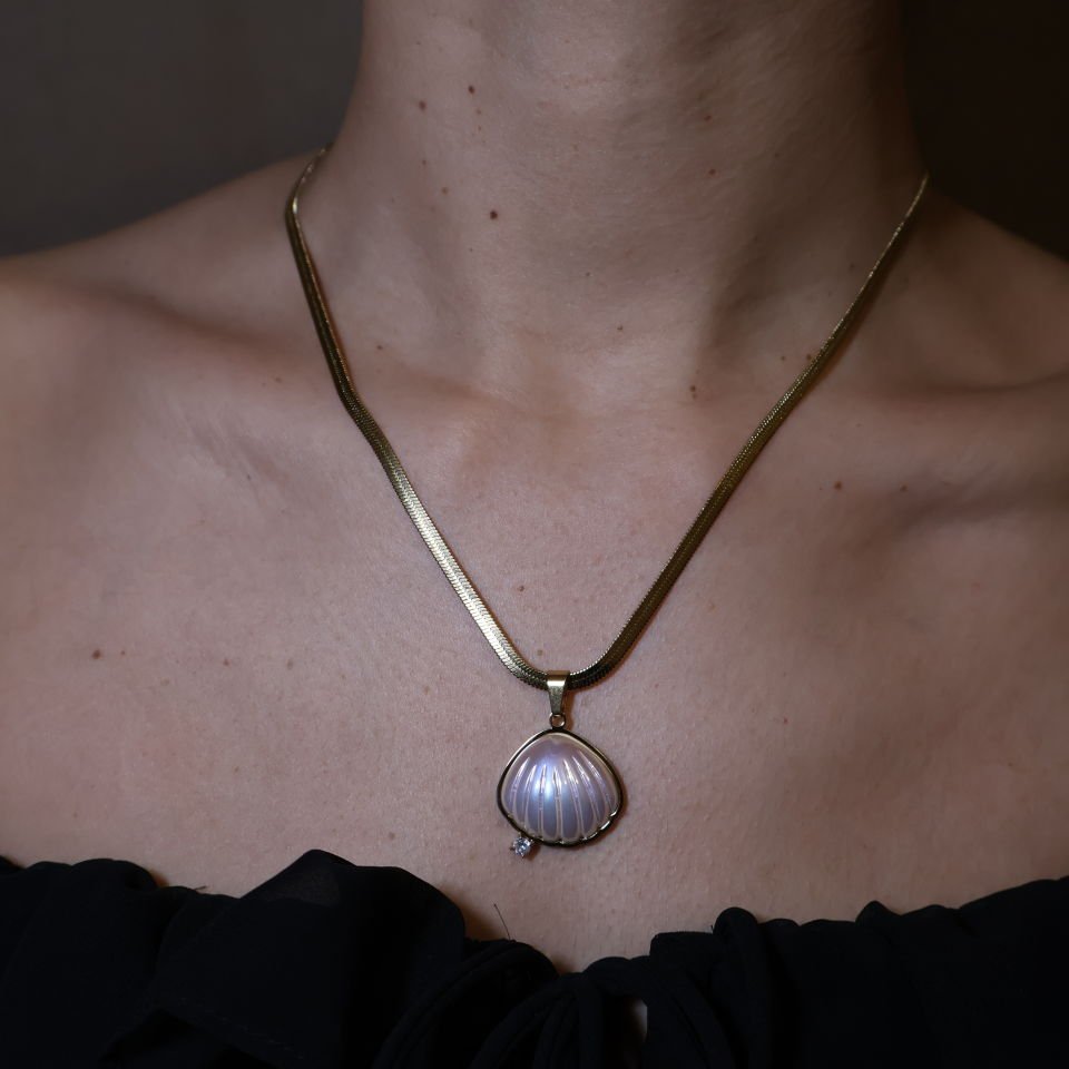 Seashell Çelik Kolye