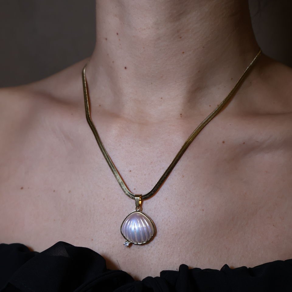Seashell Çelik Kolye