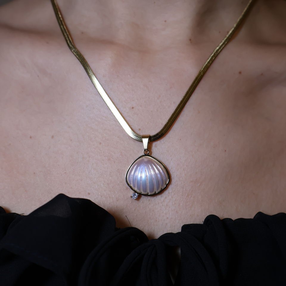 Seashell Çelik Kolye