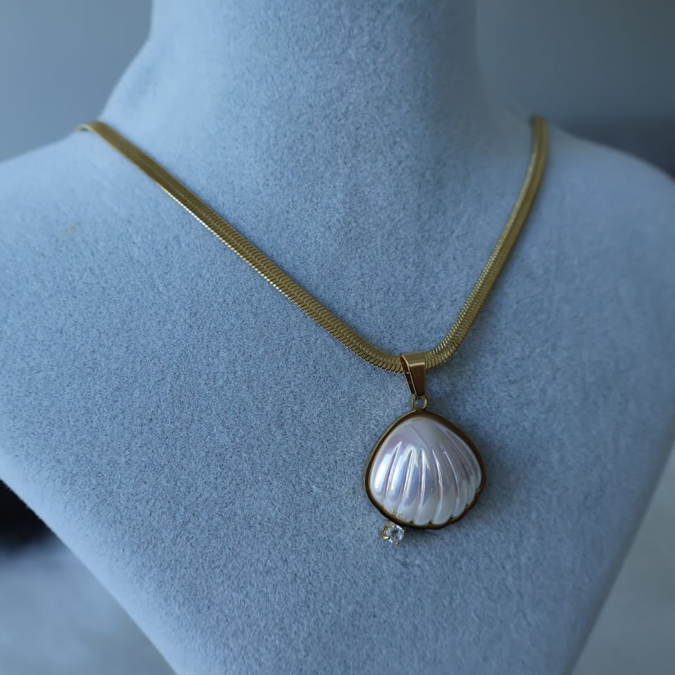 Seashell Çelik Kolye