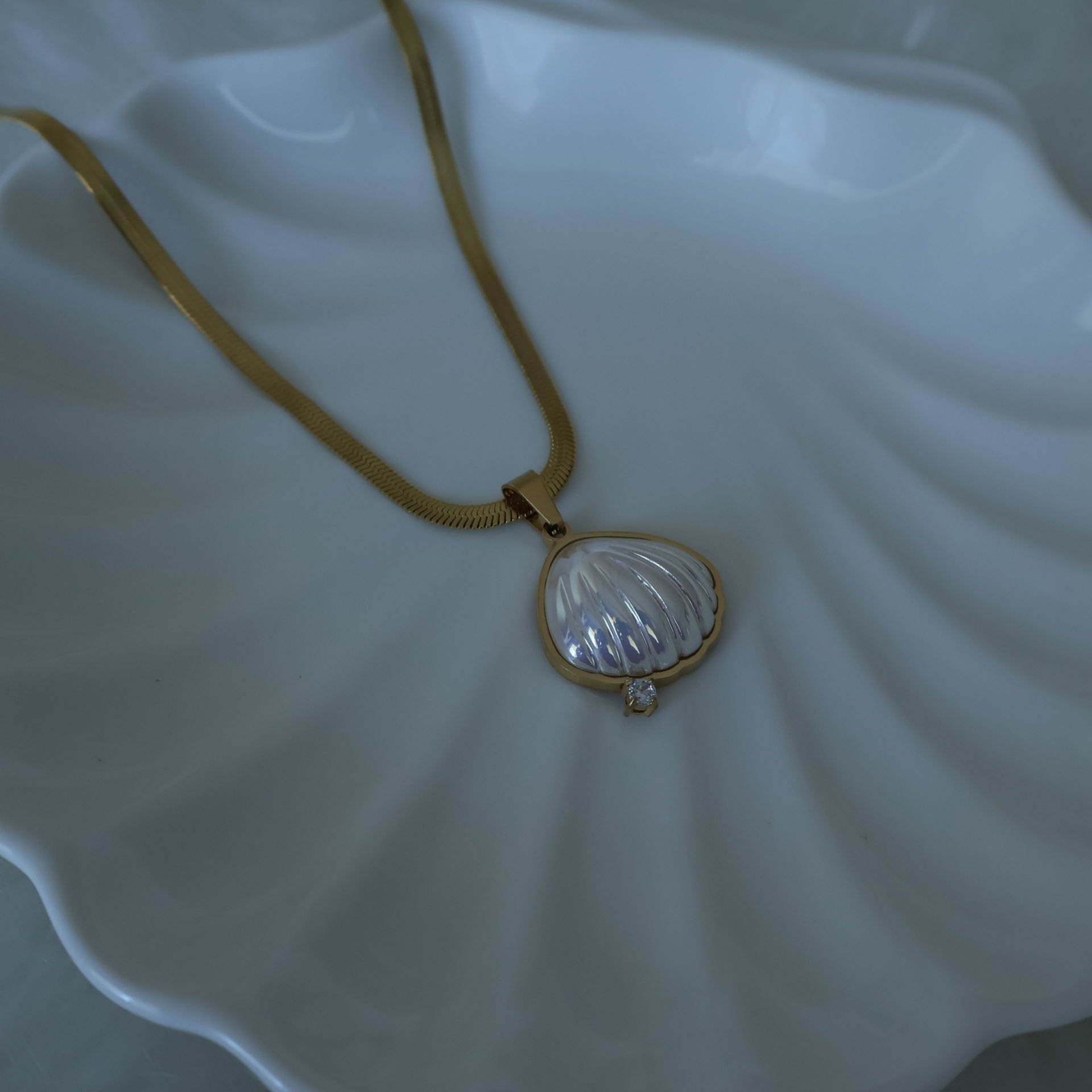Seashell Çelik Kolye