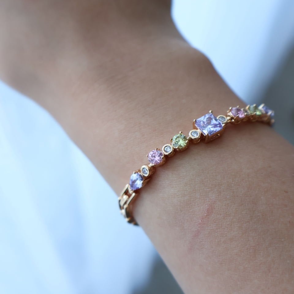 Ember Bileklik 14K Gold - Renkli