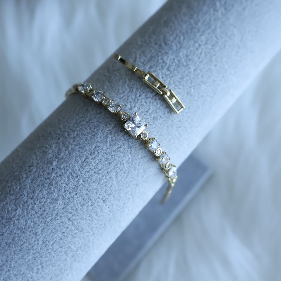 Ember Bileklik 18K Gold - Beyaz