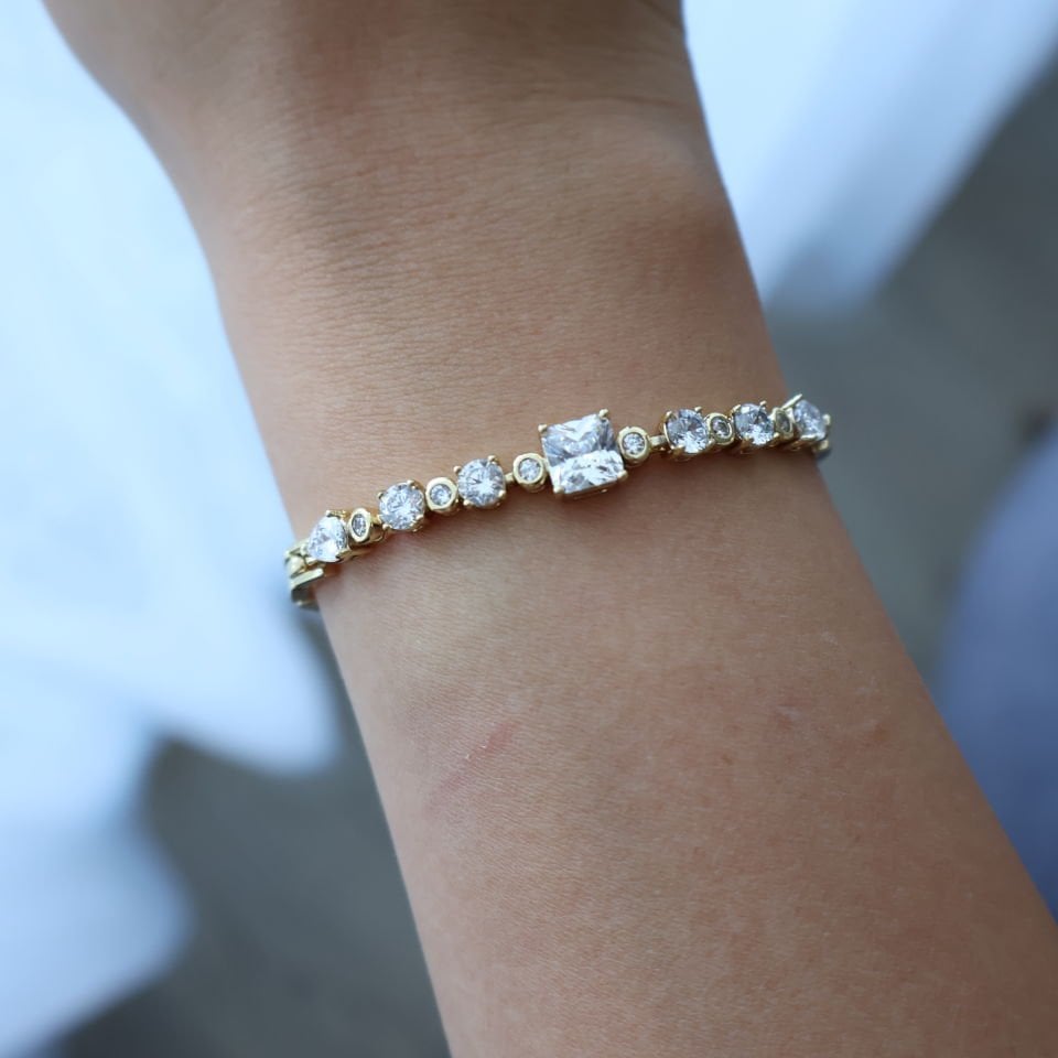 Ember Bileklik 18K Gold - Beyaz