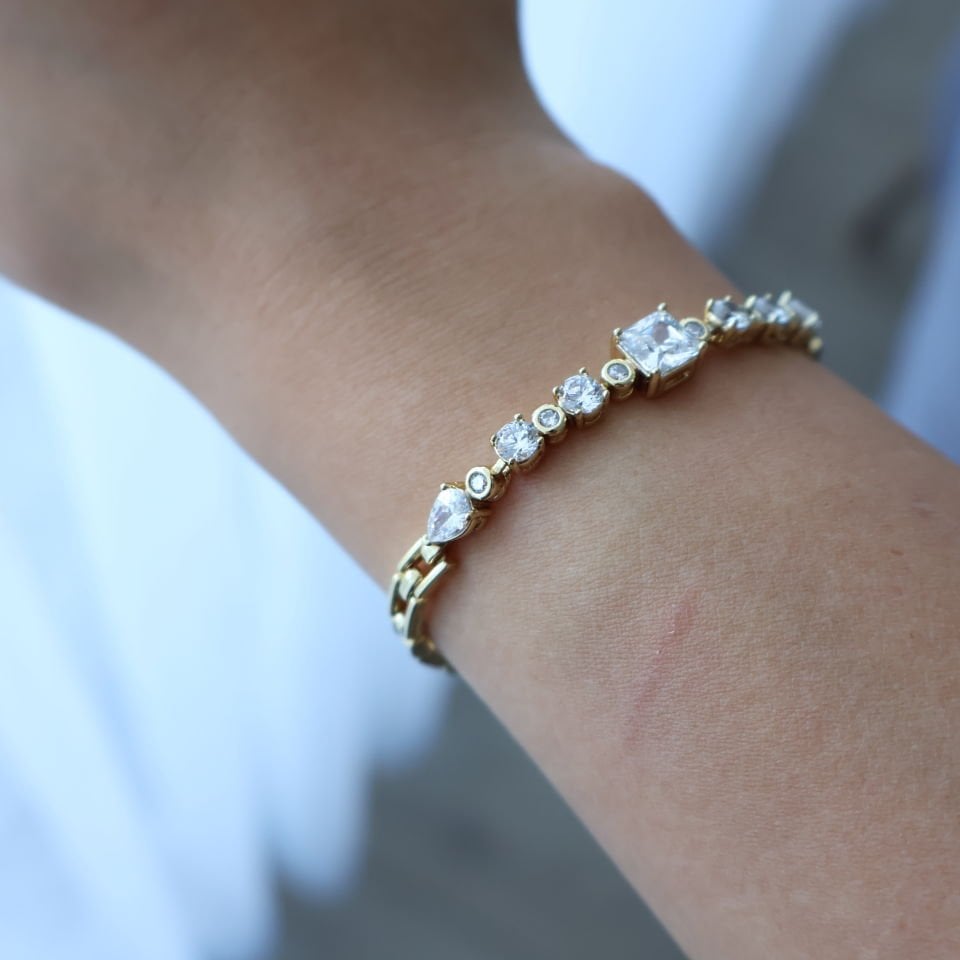 Ember Bileklik 18K Gold - Beyaz