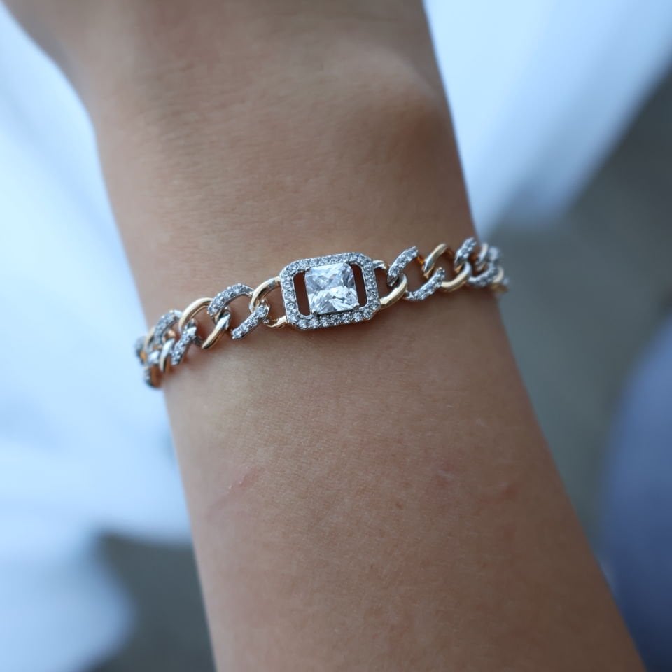 Grandeur Bileklik 14K Gold + Silver (Çift Renkli)