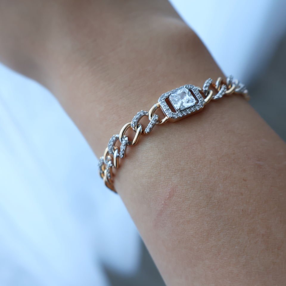 Grandeur Bileklik 14K Gold + Silver (Çift Renkli)