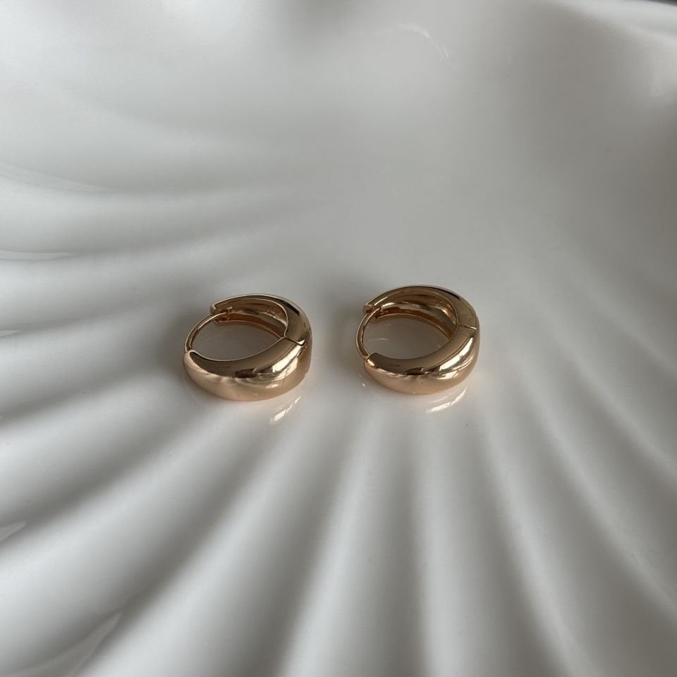 Klasik Modern Küpe-1 14K Gold