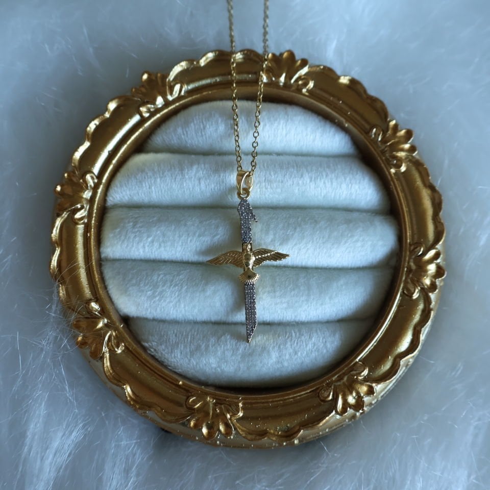 Volare Çelik Kolye Gold+Silver