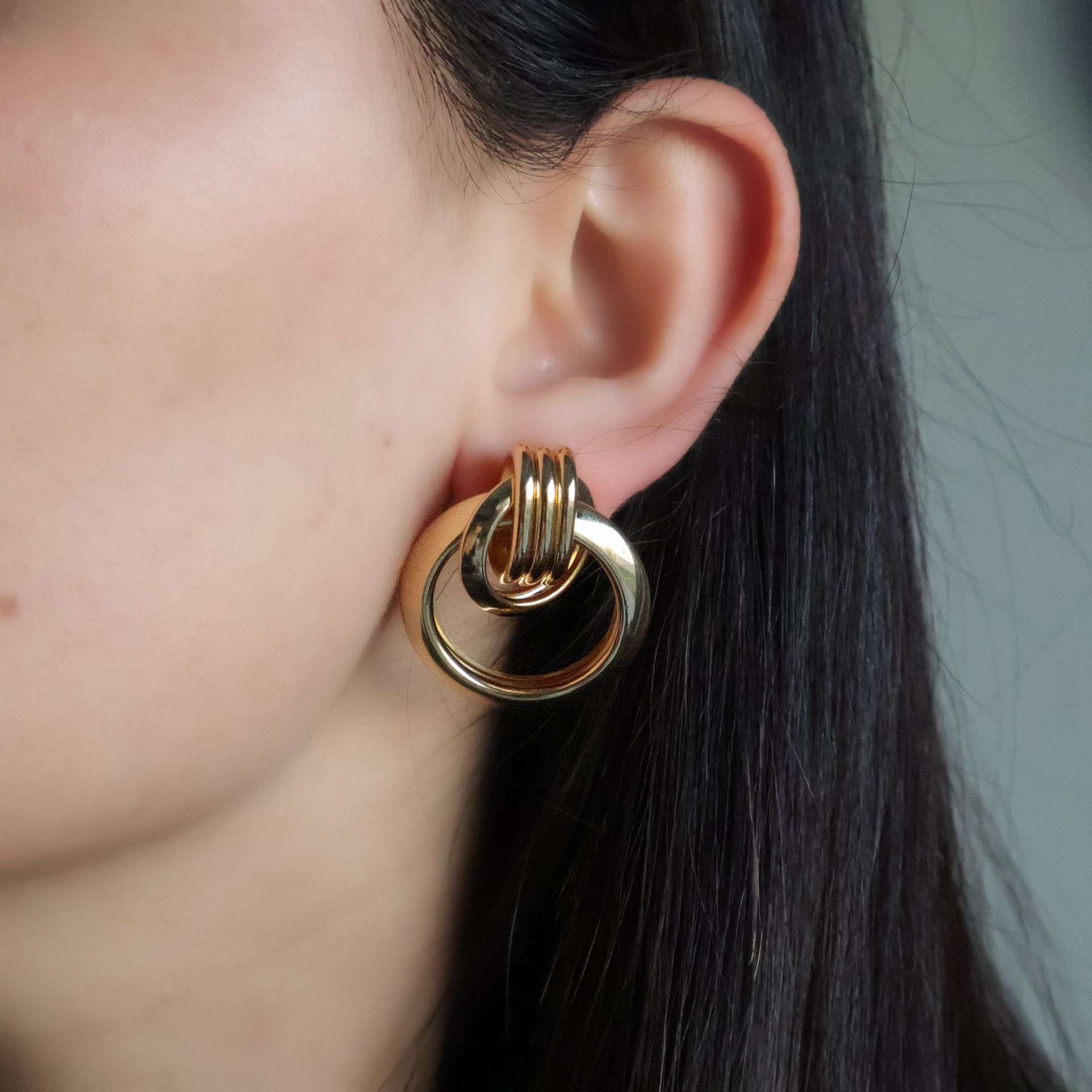 Ringed Küpe Gold
