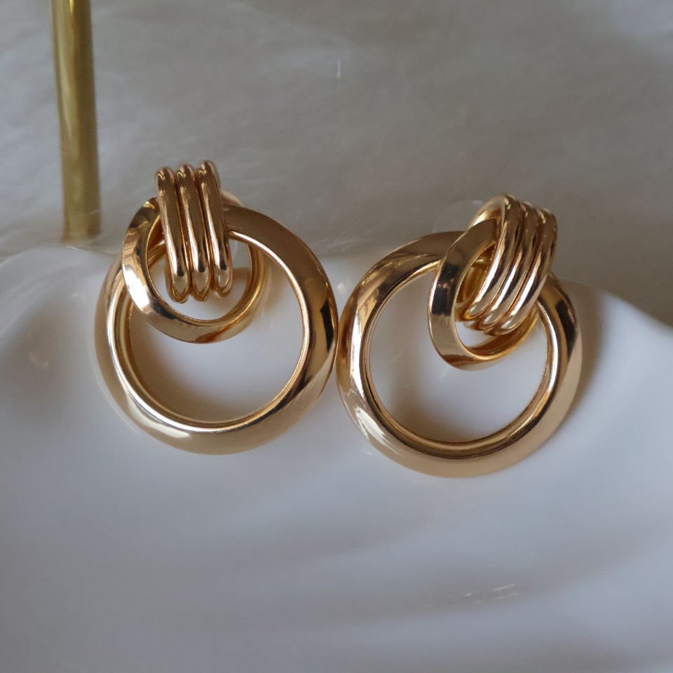 Ringed Küpe Gold