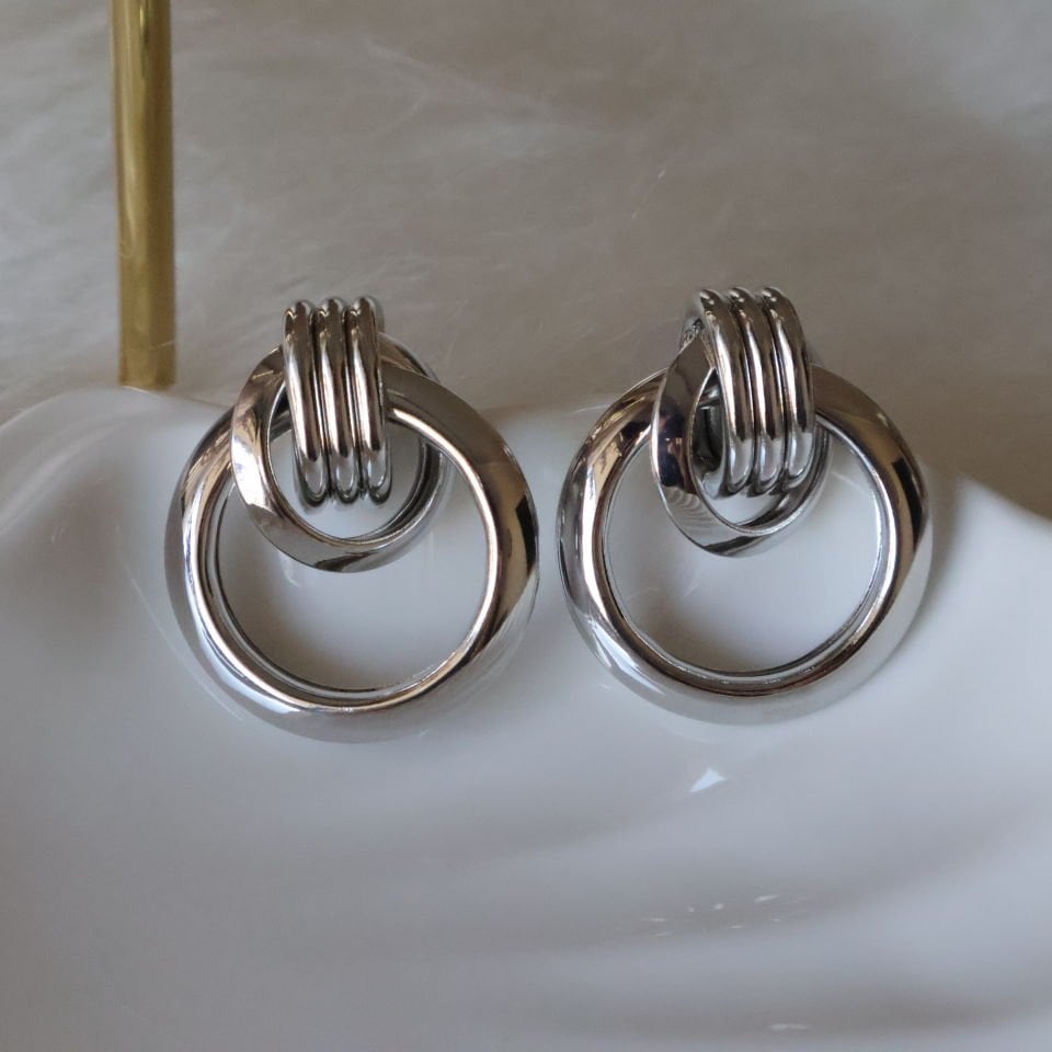 Ringed Küpe Silver