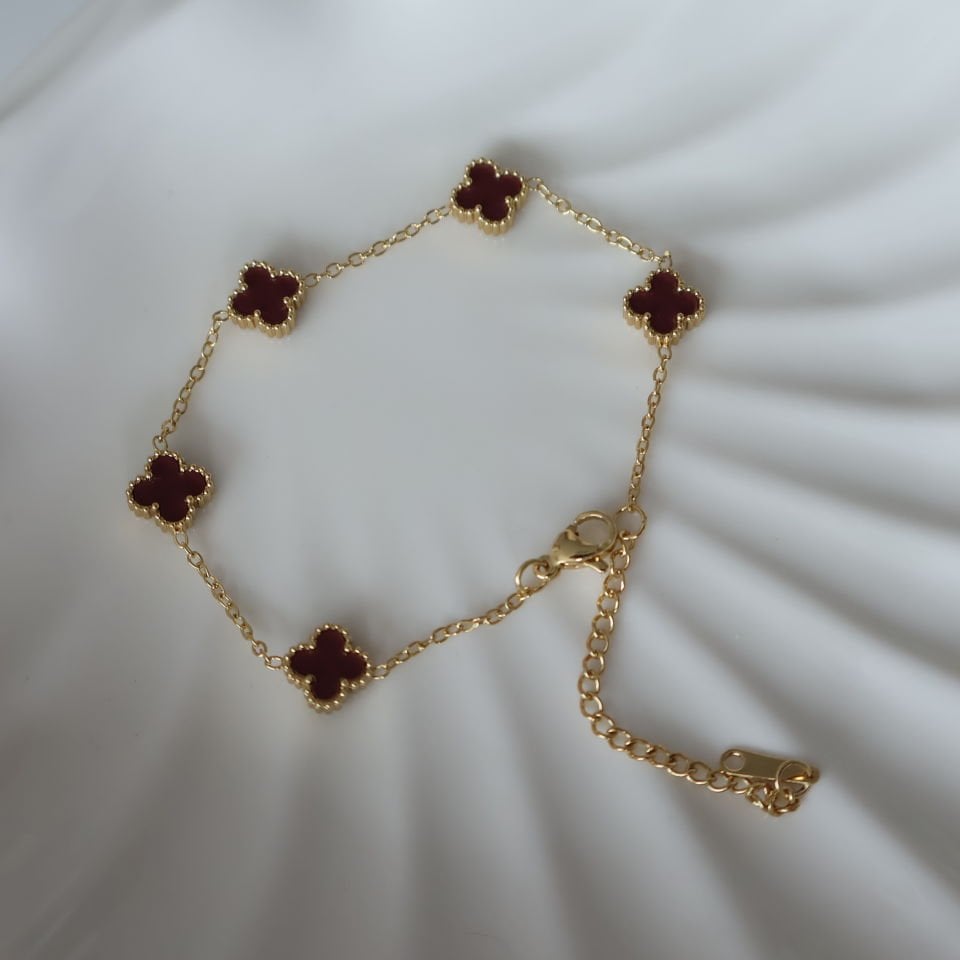 Van Cleef Çelik Bileklik S - Mürdüm