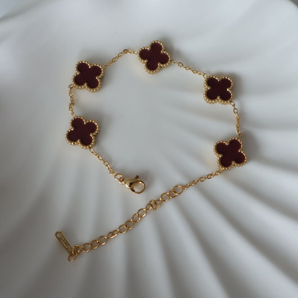 Van Cleef Çelik Bileklik L - Mürdüm