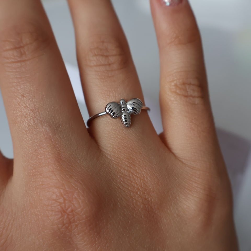 Arı Çelik Yüzük Silver