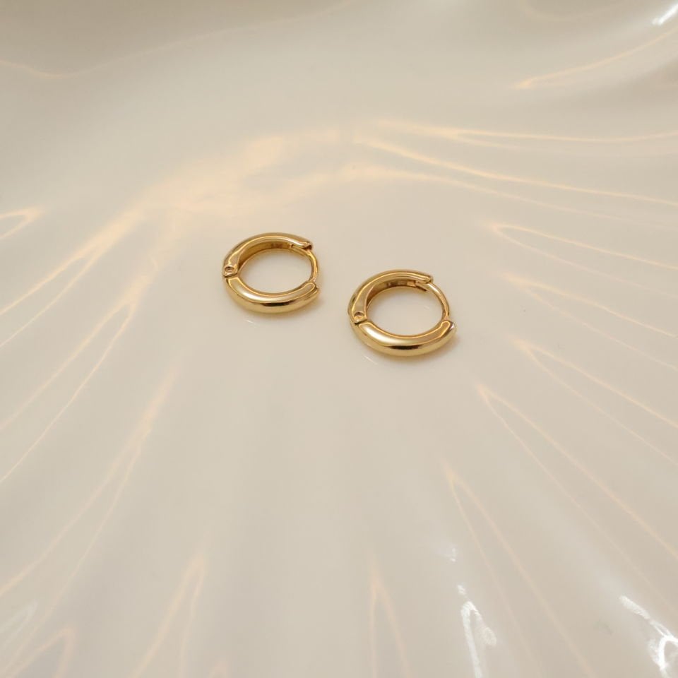 Baby Gold Küpe - Taşsız