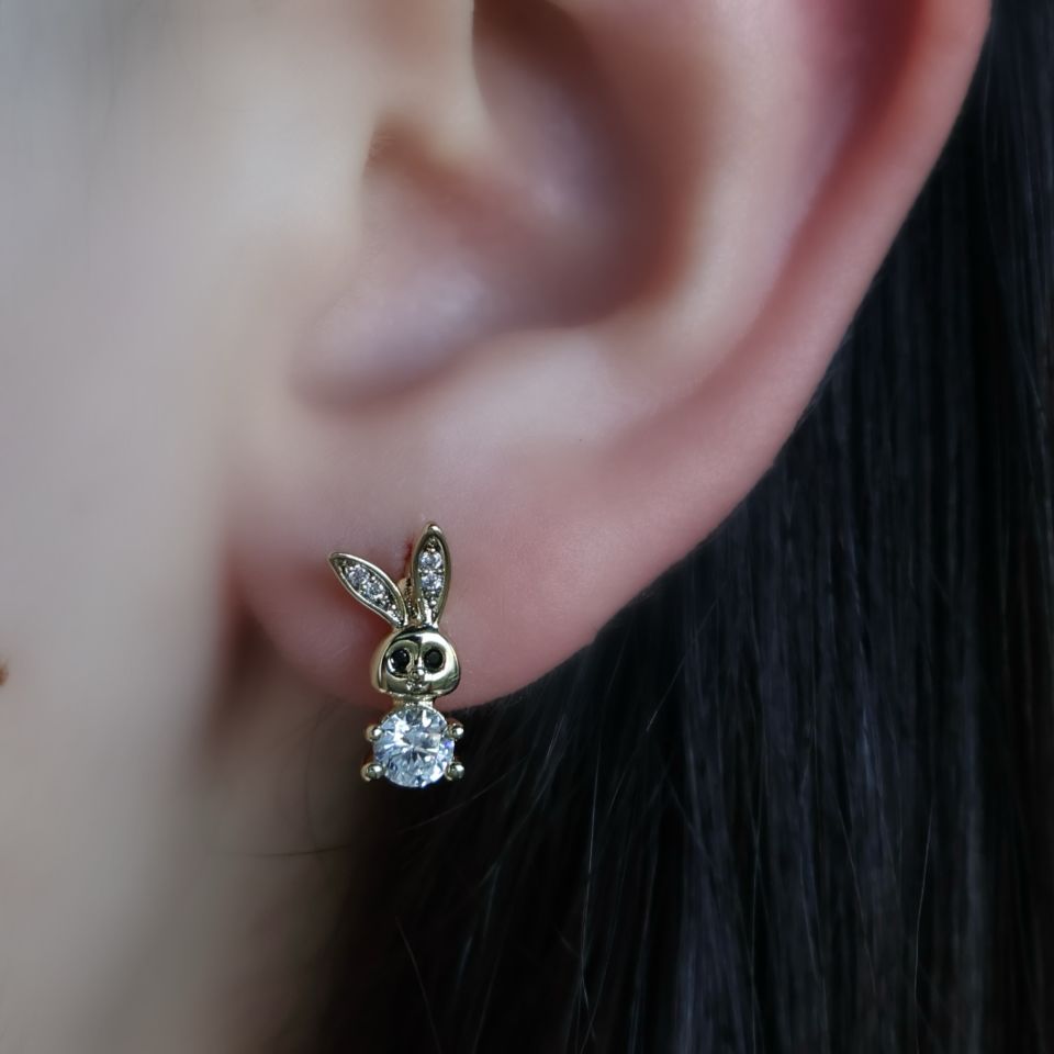 Bunny Halka Küpe 18K Gold