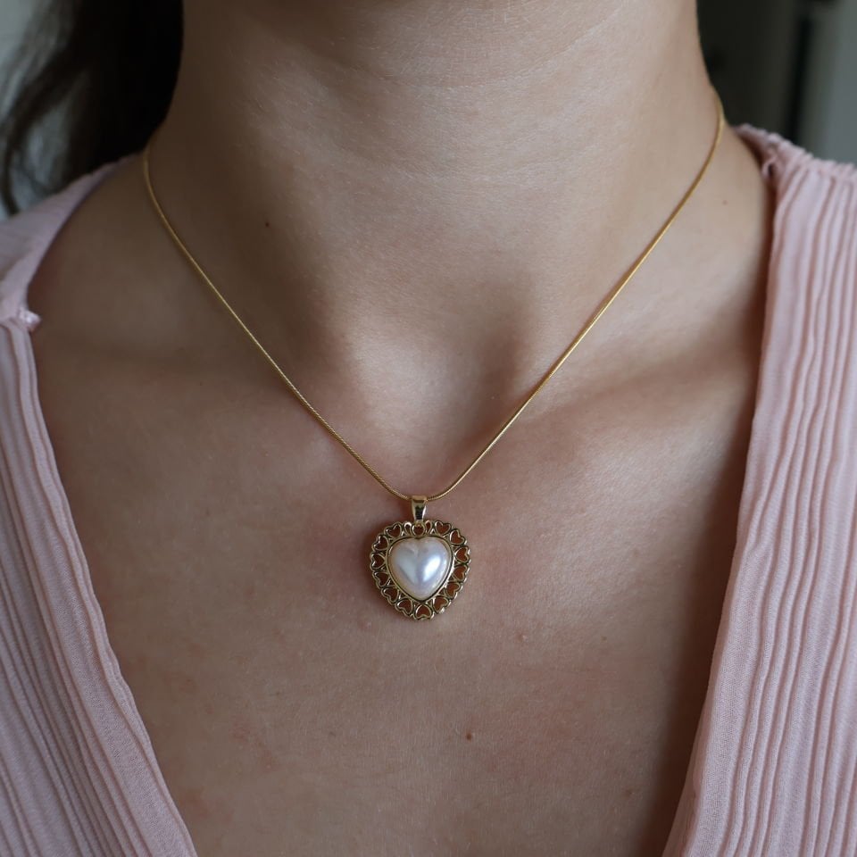 Many Hearts Çelik Kolye 18K Gold