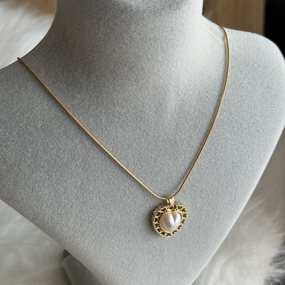 Many Hearts Çelik Kolye 18K Gold