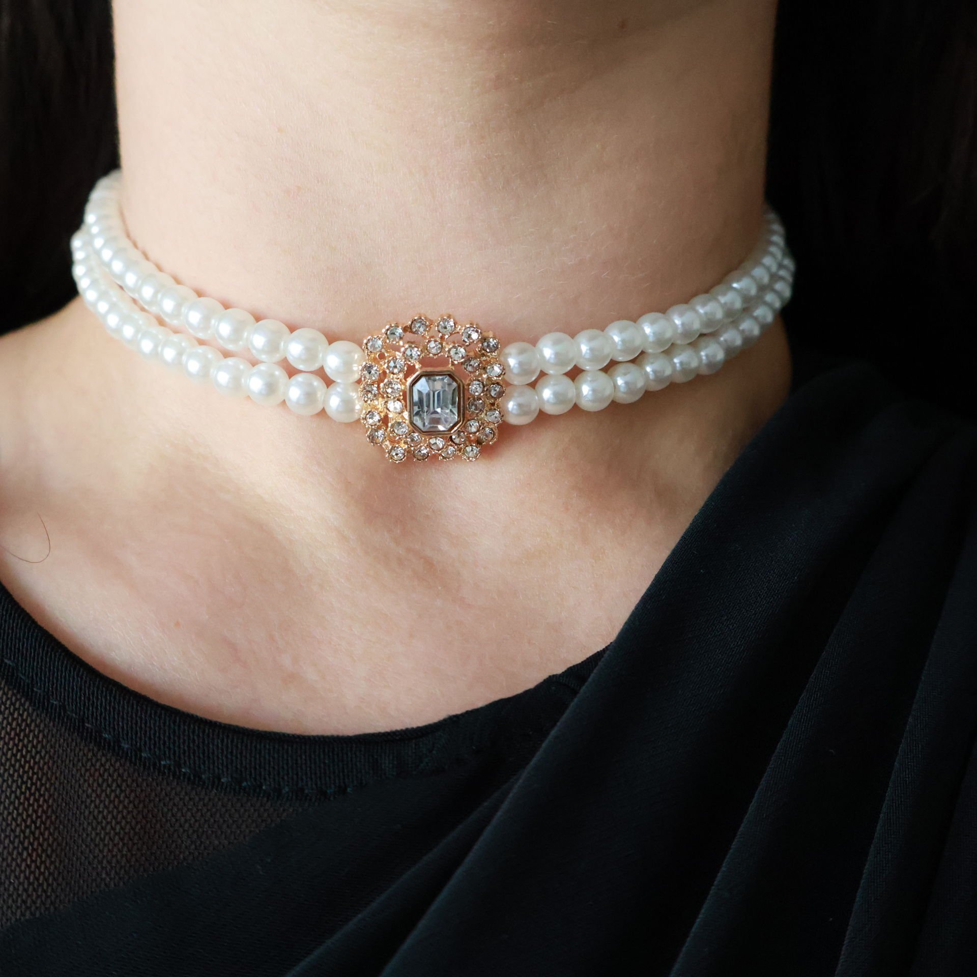 Vintage Choker Kolye TAŞLI