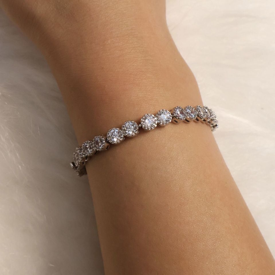 Twin Bileklik Silver