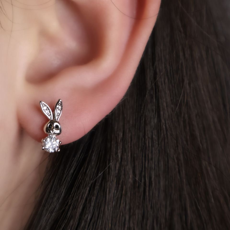 Bunny Halka Küpe Silver