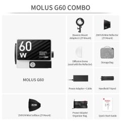 Zhiyun MOLUS G60 Combo 60W Taşınabilir Işık
