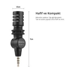 Boya BY-M110 Kompakt 3.5mm Telefon Mikrofonu
