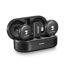 BOYA Omic-D Wireless İkili Yaka Mikrofonu Lightning (Siyah)