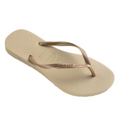 Slim Sand Gray/Light Golden Kadın Terlik