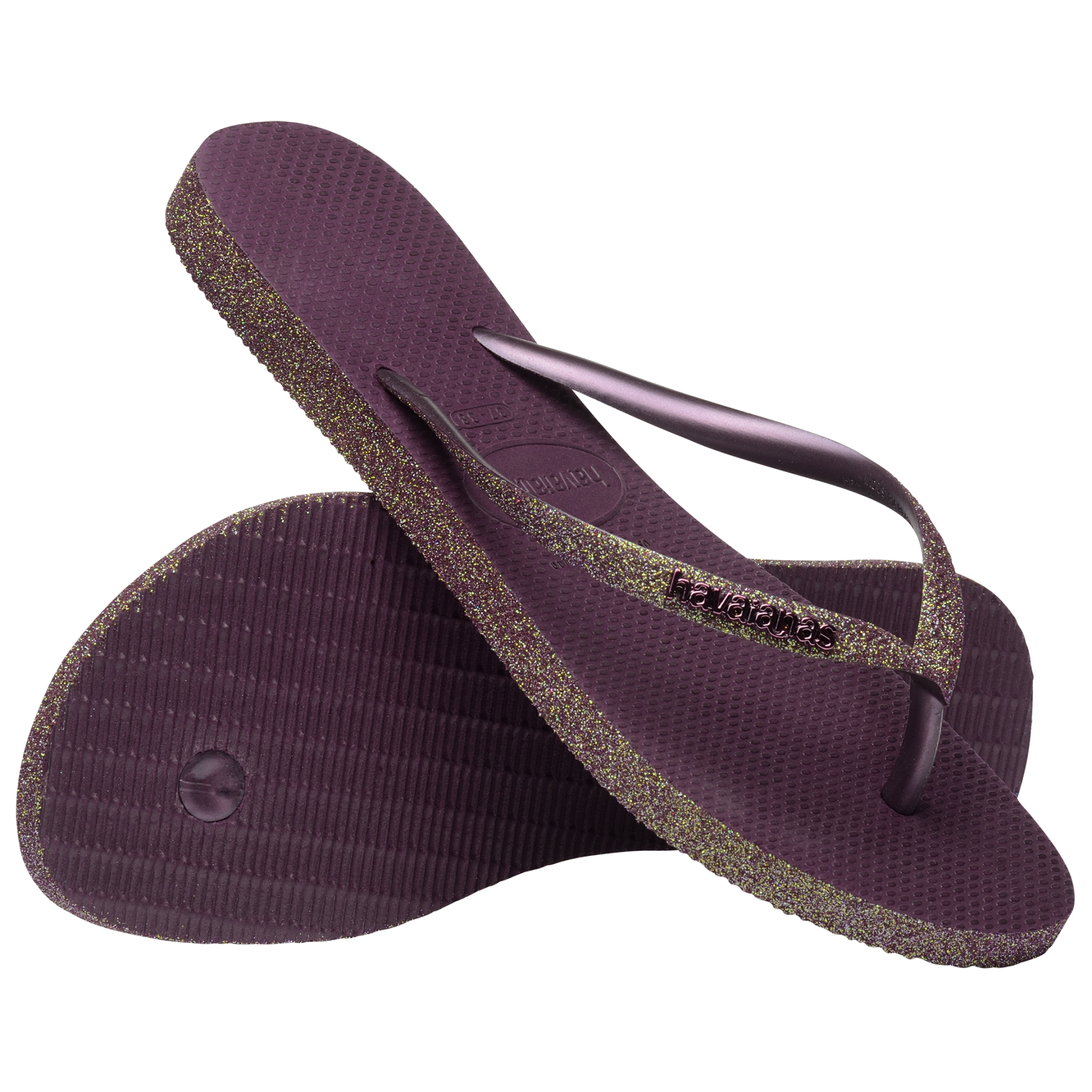 Slim Sparkle II Aubergine Kadın Terlik