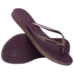 Slim Sparkle II Aubergine Kadın Terlik
