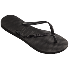 Slim Glitter II Black Dark Grey Kadın Terlik