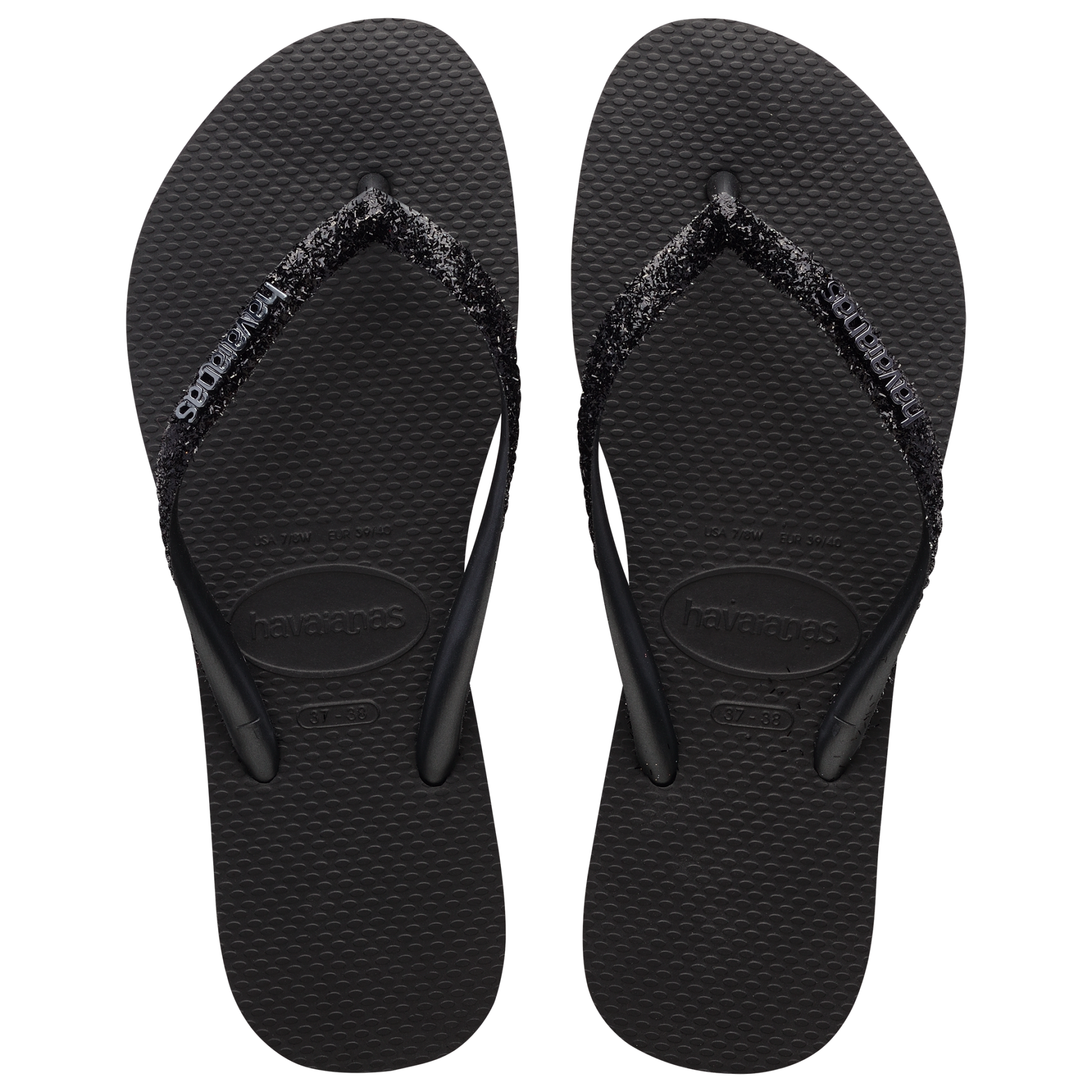 Slim Glitter II Black Dark Grey Kadın Terlik
