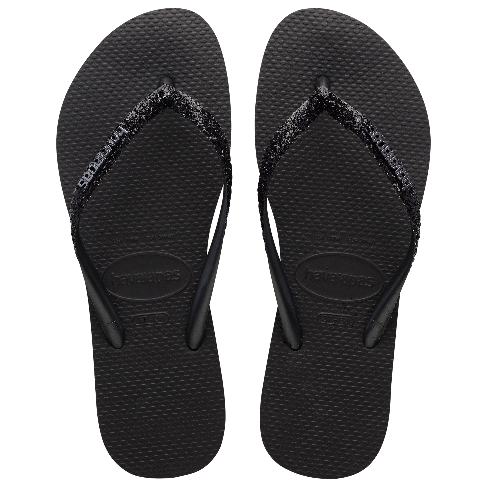 Slim Glitter II Black Dark Grey Kadın Terlik