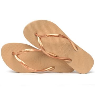 Slim Flatform Gold Kadın Terlik