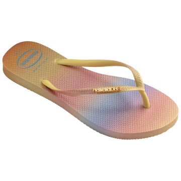 Slim Gradient Sunset Yellow Pixel Kadın Terlik 35-36