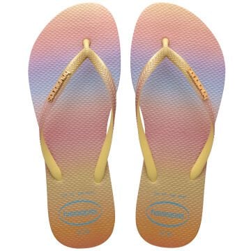 Slim Gradient Sunset Yellow Pixel Kadın Terlik 35-36
