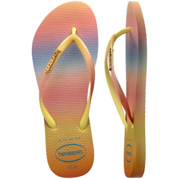 Slim Gradient Sunset Yellow Pixel Kadın Terlik 35-36
