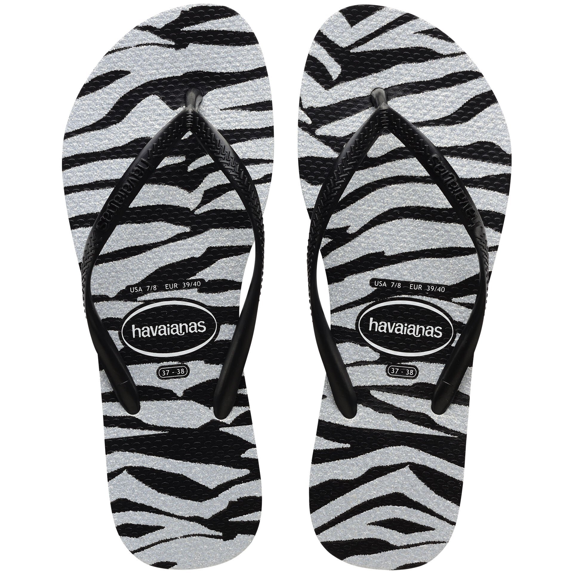 Slim Animals Glitter Black Kadın Terlik