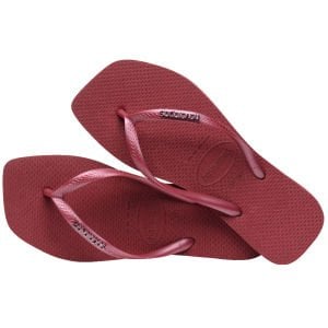 Slim Square Logo Metallic Amaranto