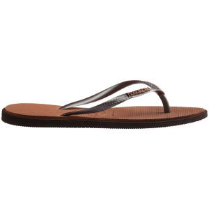Slim Point Dark Brown Kadın Terlik