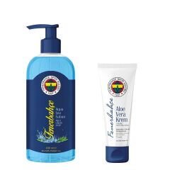 Fenerbahçe Doğal Aqua Sıvı Sabun 400 ml + Fenerbahçe Doğal Aloe Vera Kremi 75 ml