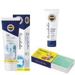 Fenerbahçe Doğal Diş Macunu 75 ml + Doğal Argan Kremi 20 ml + Doğal Argan Sabunu 150 Gr