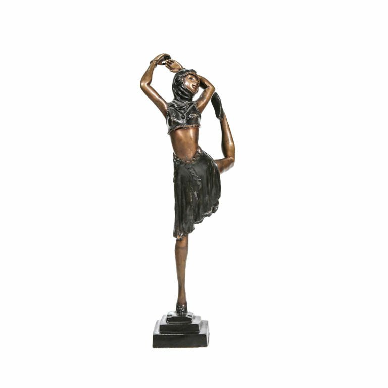 BRONZE FEMALE DANCER STATUE