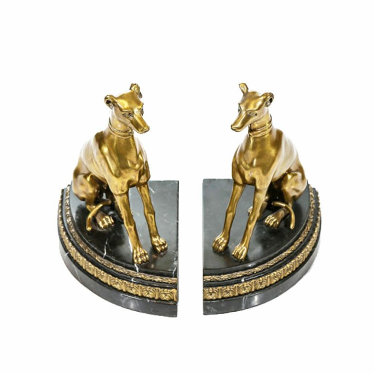 REGENCY BRASS GREYHOUND BOOKEND