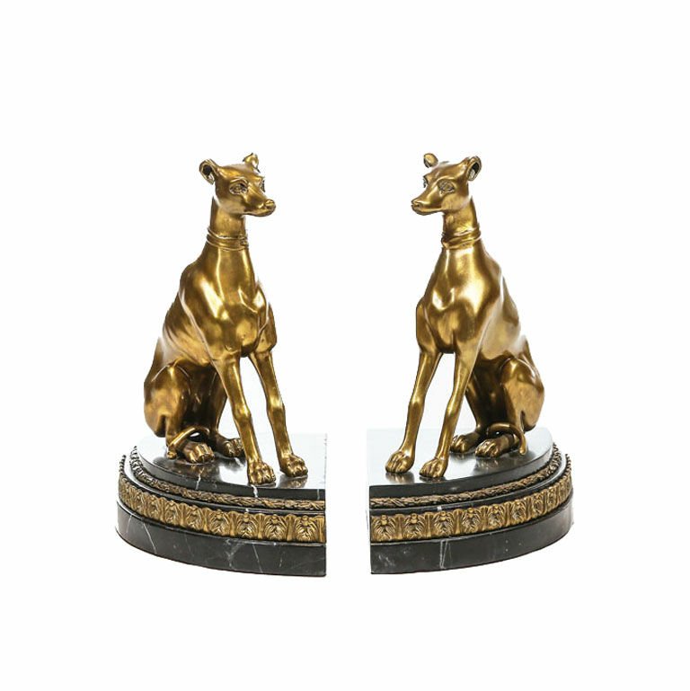 REGENCY BRASS GREYHOUND BOOKEND