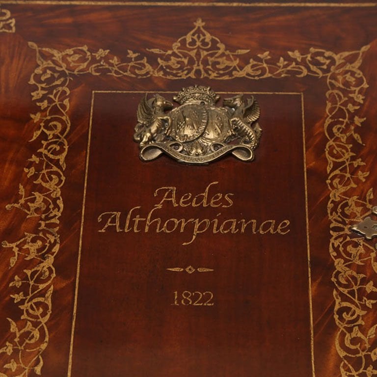 ANTIQUE BOOK-STYLE MAHOGANY BOX