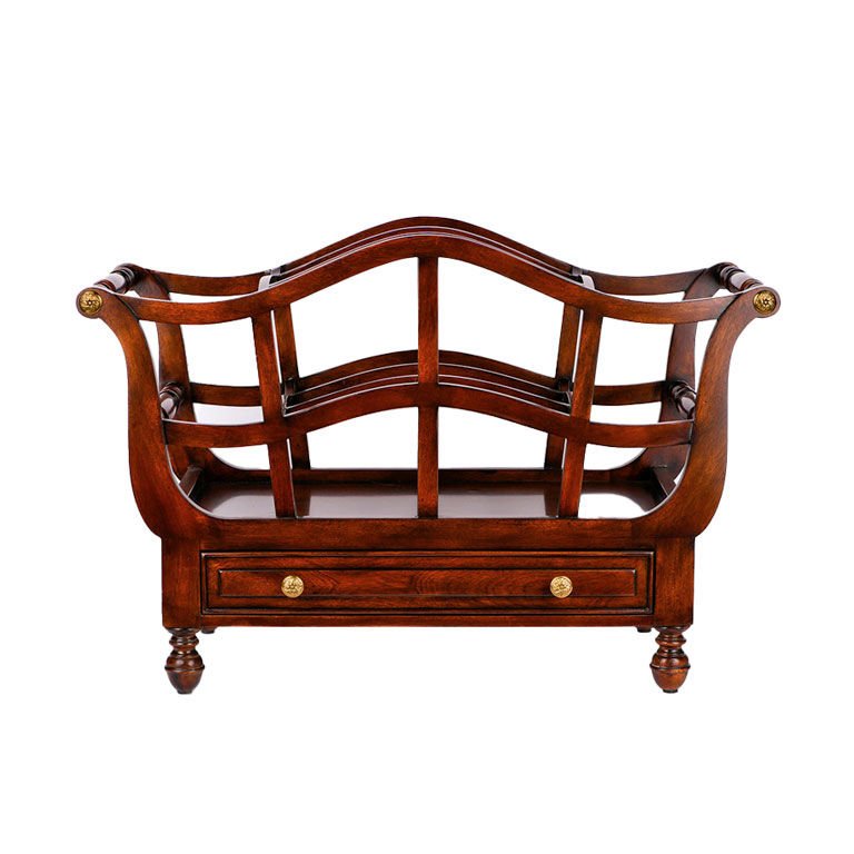 WOODEN MAGAZINE RACK